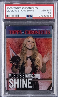 2005 Topps Chronicles "Music Stars Shine" #TC47 Mariah Carey Rookie Card - PSA GEM MT 10